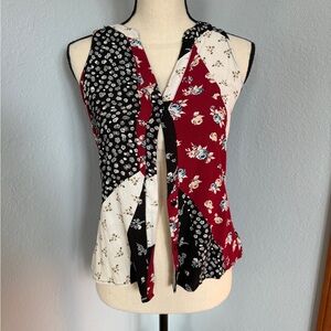 Floral Patchwork Sleeveless Top